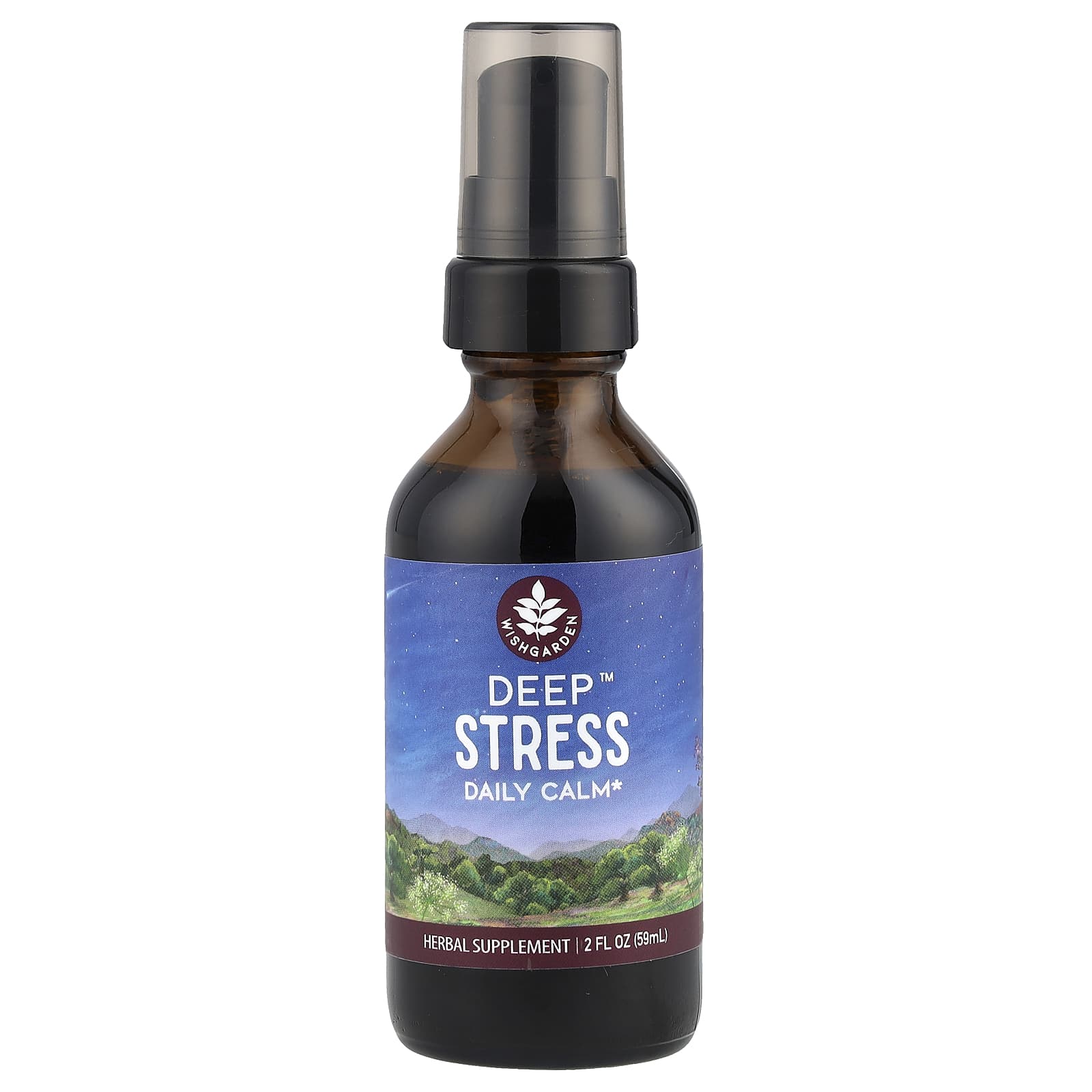 WishGarden Herbs, Deep Stress™ Daily Calm, 2 fl oz (59 ml) - Image 1