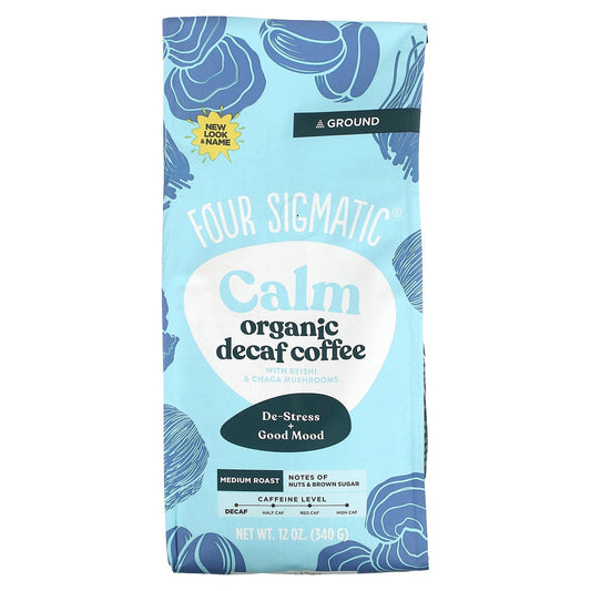 Four Sigmatic Calm Organic Coffee with Reishi & Chaga Mushrooms, Decaf - Image 1