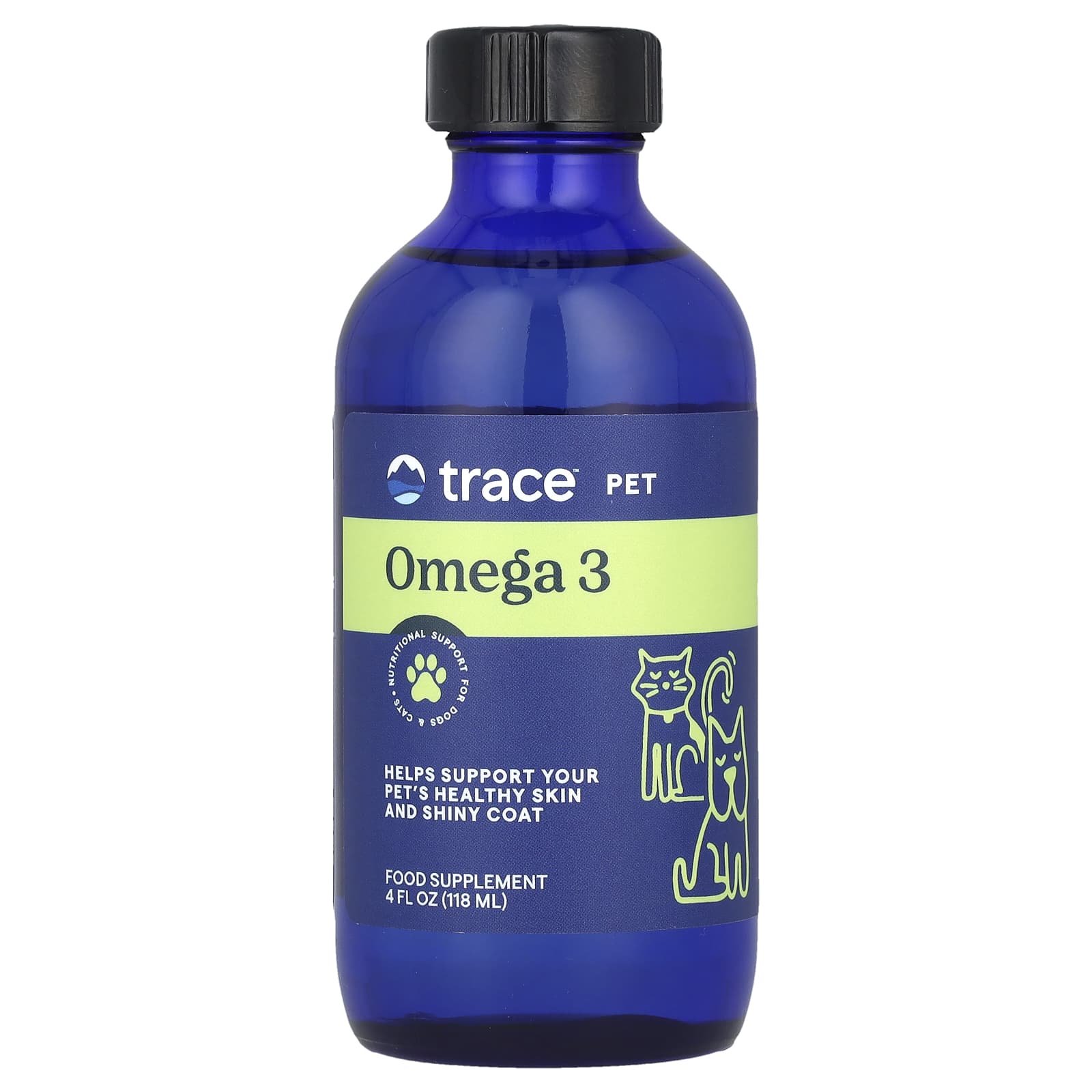 Trace, Pet, Omega 3, For Dogs and Cats, 4 fl oz (118 ml) - Image 1