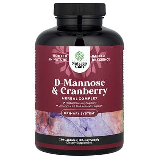 Natural Urinary Tract Support - D-Mannose & Cranberry Capsules