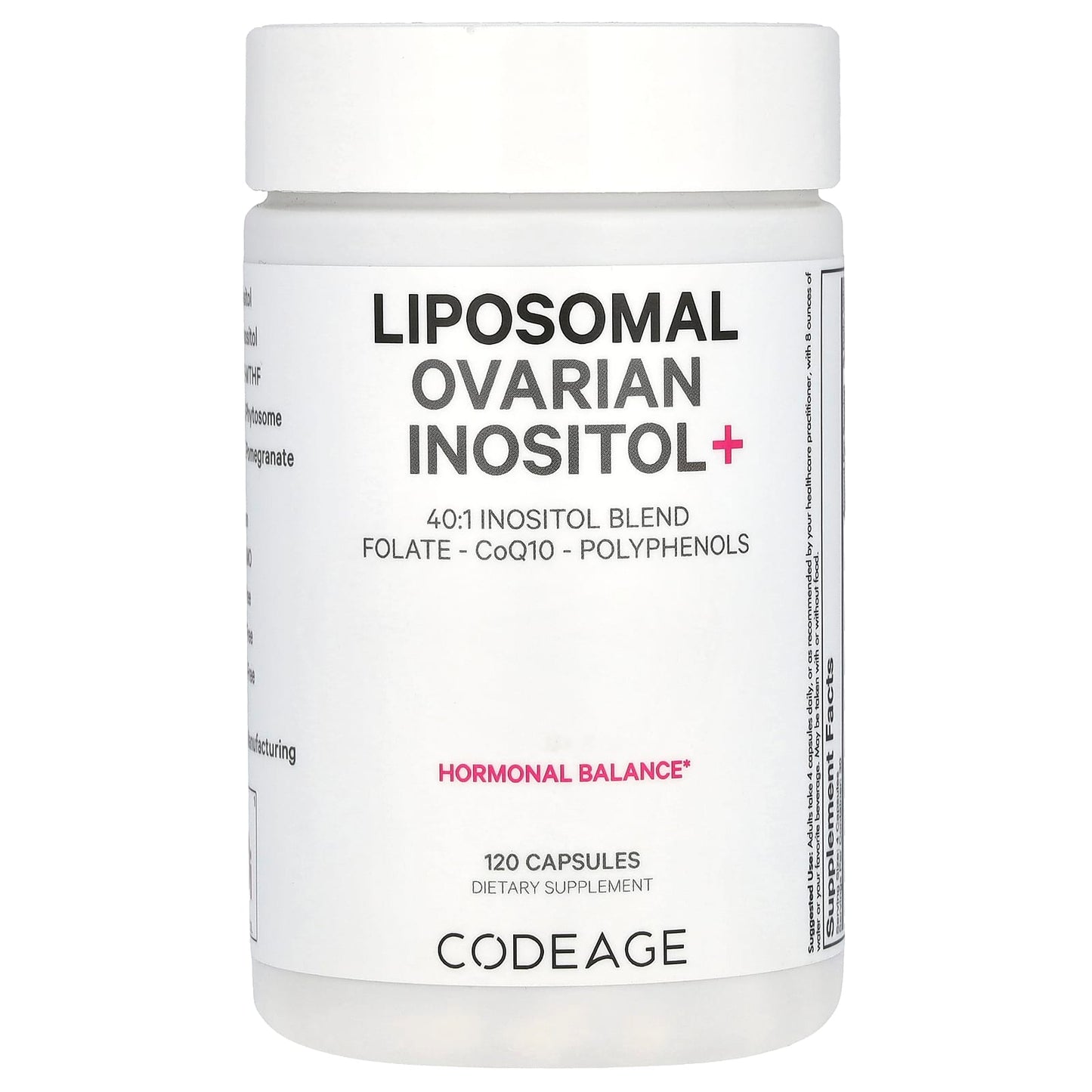 Codeage Liposomal Ovarian Inositol Supplement for Hormonal Balance - Image 1