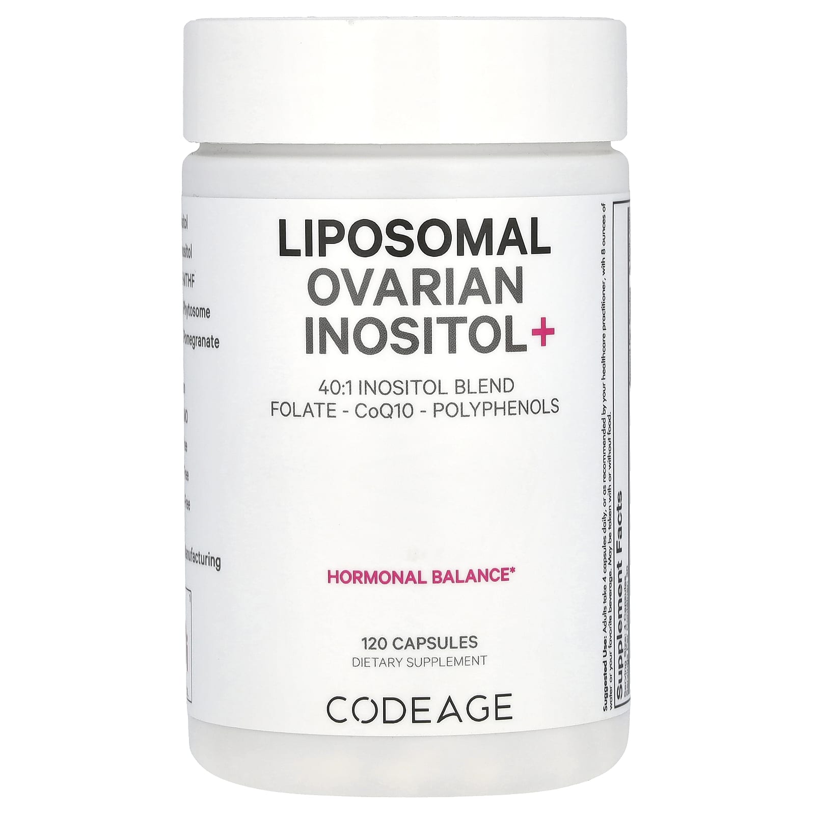 Codeage Liposomal Ovarian Inositol Supplement for Hormonal Balance - Image 1