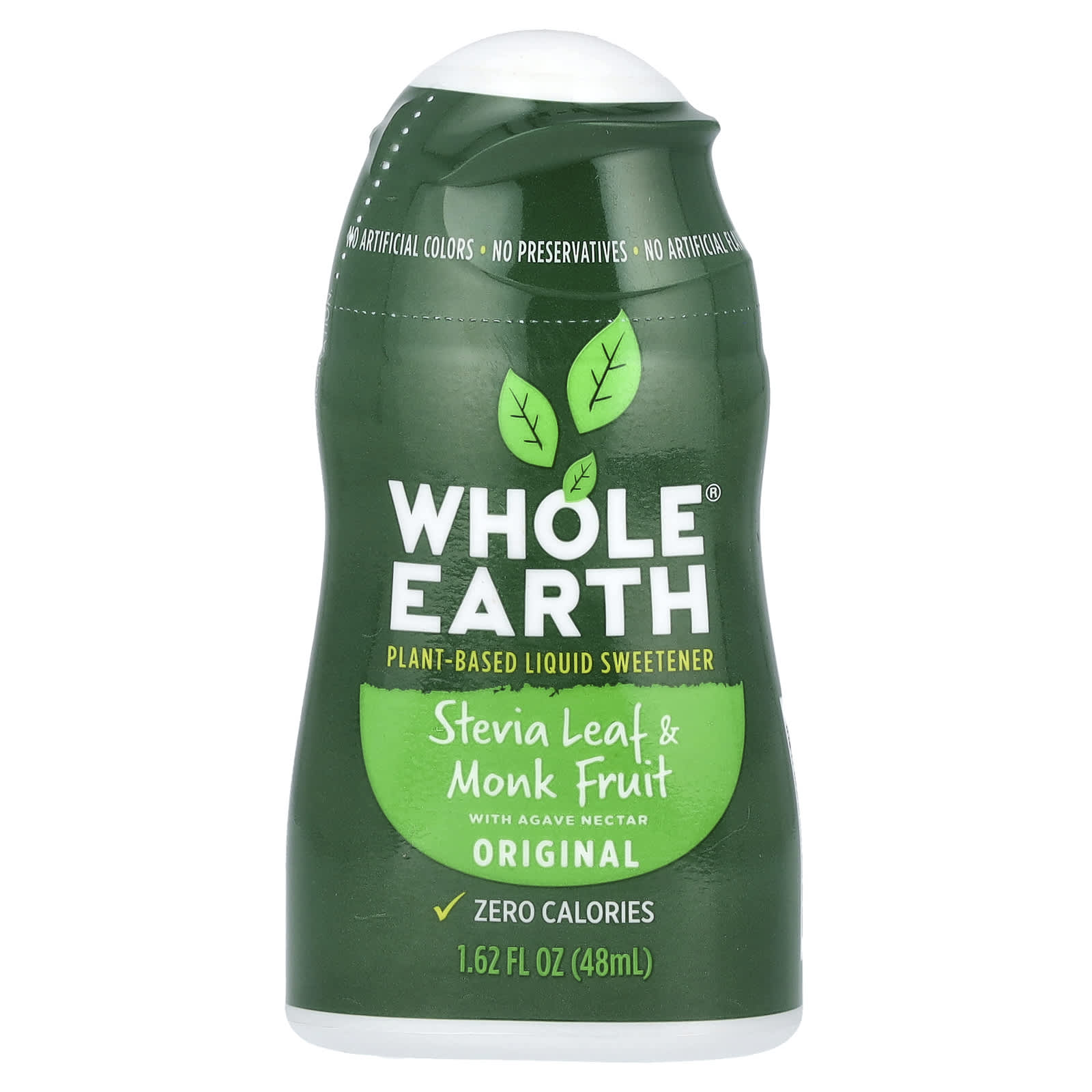 Whole Earth, Stevia Leaf & Monk Fruit With Agave Nectar, Original, 1.62 fl oz (48 ml) - Image 1