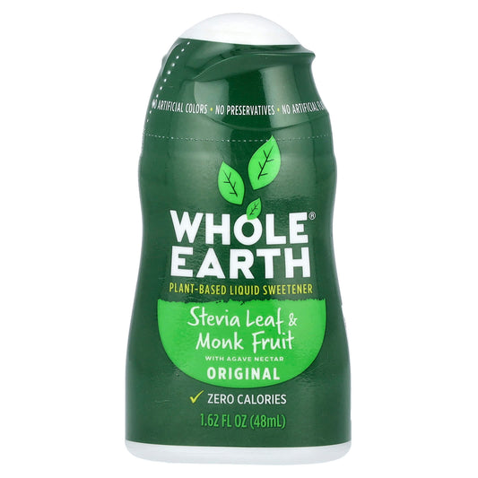 Whole Earth, Stevia Leaf & Monk Fruit With Agave Nectar, Original, 1.62 fl oz (48 ml) - Image 1