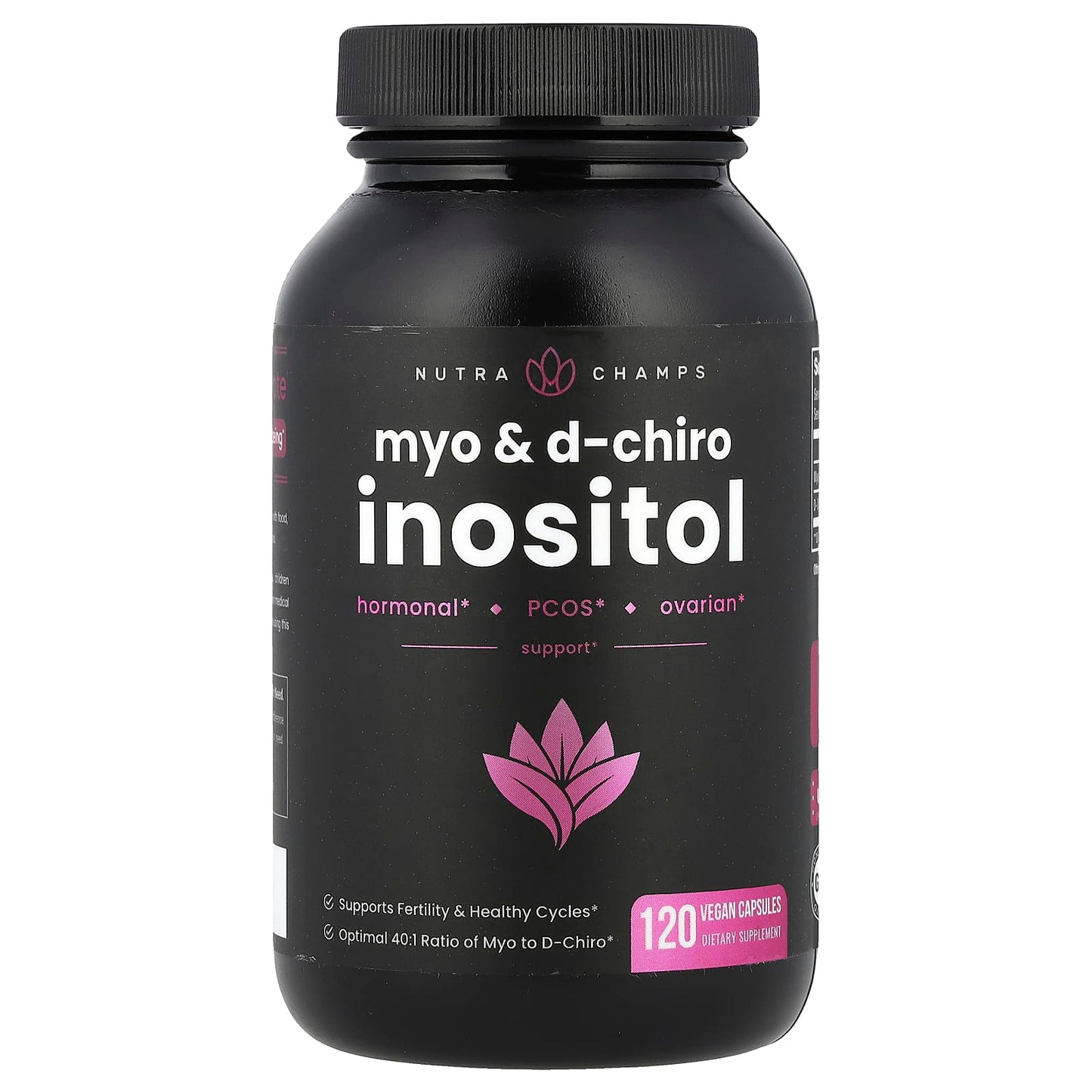 NutraChamps, Myo & D-Chiro Inositol , 120 Vegan Capsules - Image 1