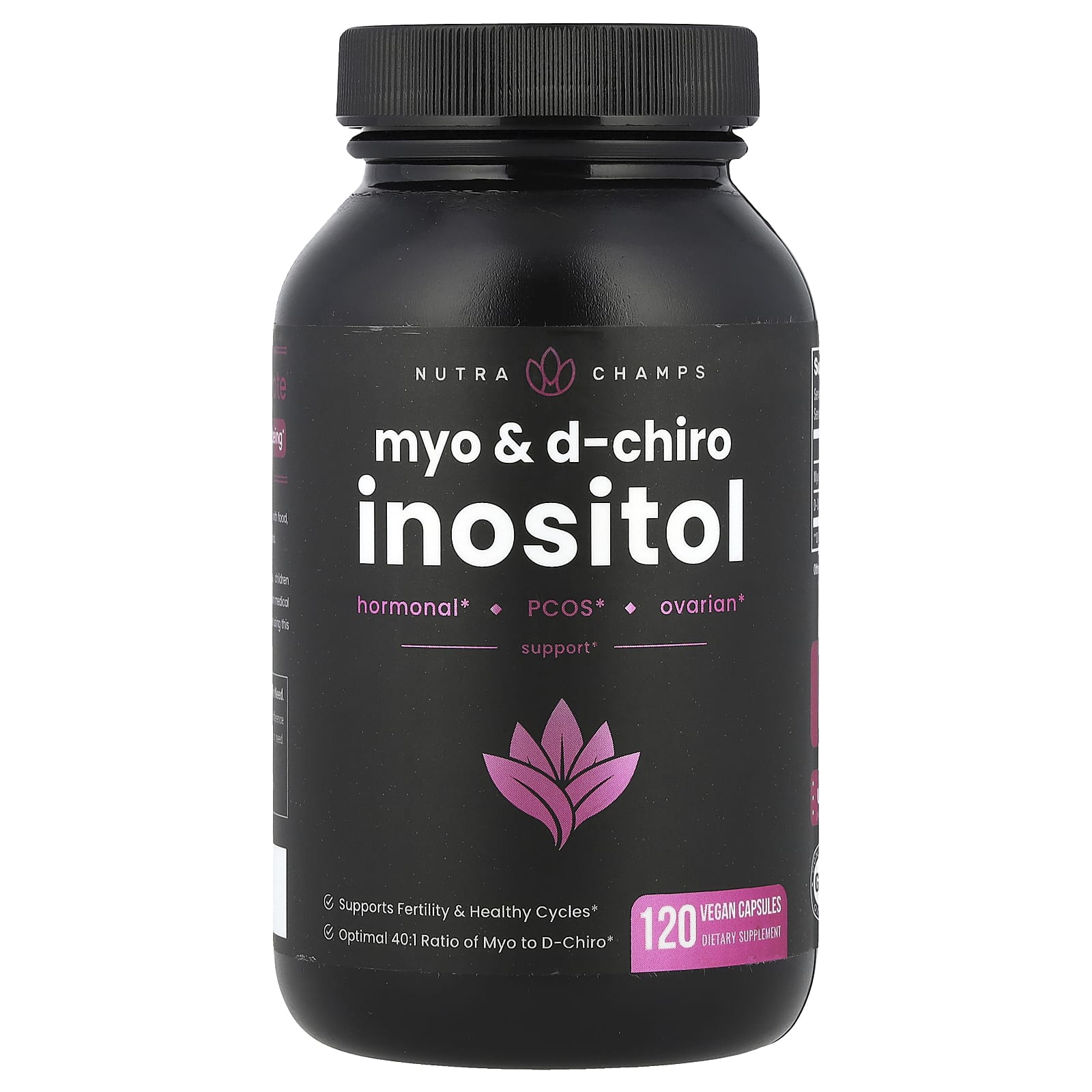 NutraChamps, Myo & D-Chiro Inositol , 120 Vegan Capsules - Image 1