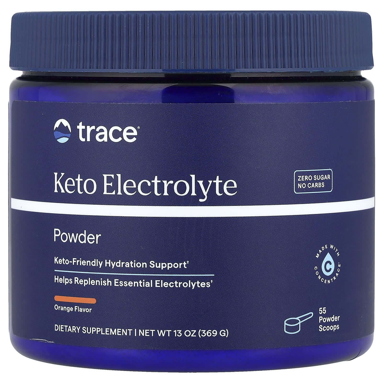 Trace, Keto Electrolyte Powder, Orange , 13 oz (369 g) - Image 1
