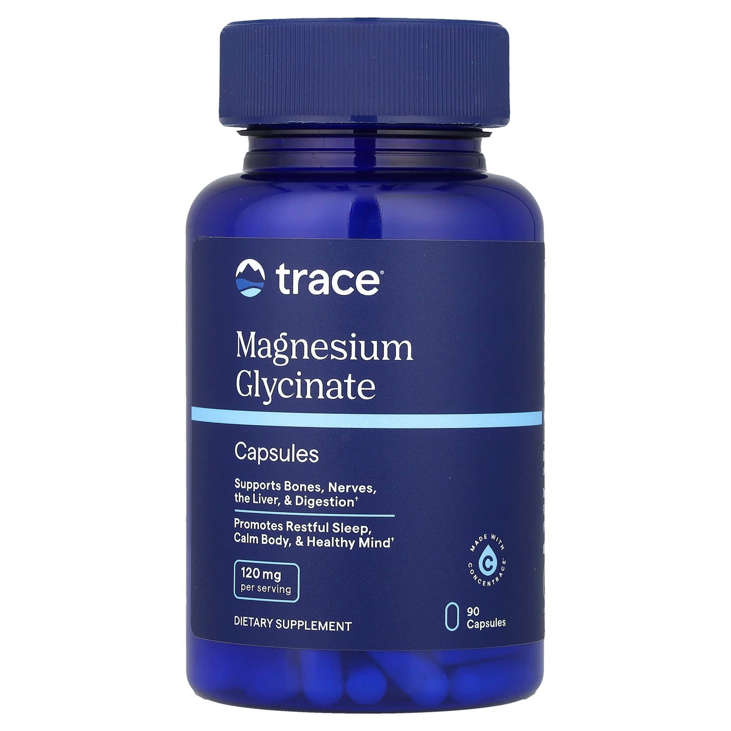 Trace, Magnesium Glycinate, 90 Capsules - Image 1