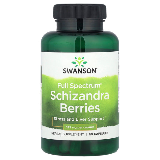 Swanson, Full Spectrum® Schizandra Berries, 525 mg, 90 Capsules - Image 1
