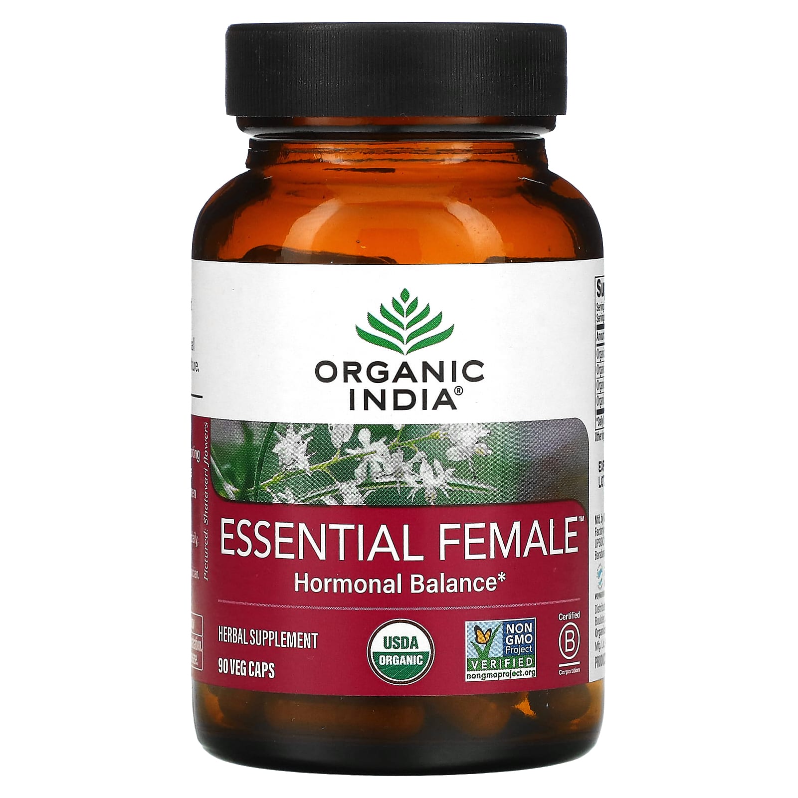 Organic India, Essential Female, Hormonal Balance, 90 Veg Caps - Image 1