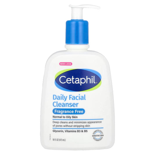 Cetaphil Daily Facial Cleanser, Fragrance Free, 16 fl oz - Image 1