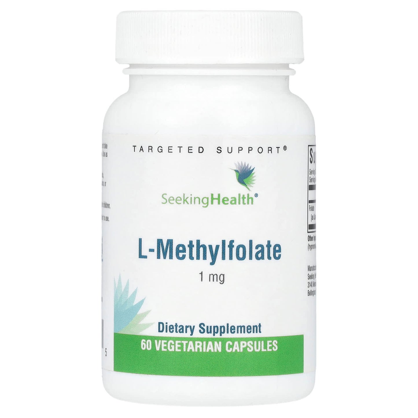 Seeking Health, L-Methylfolate, 1 mg, 60 Vegetarian Capsules - Image 1
