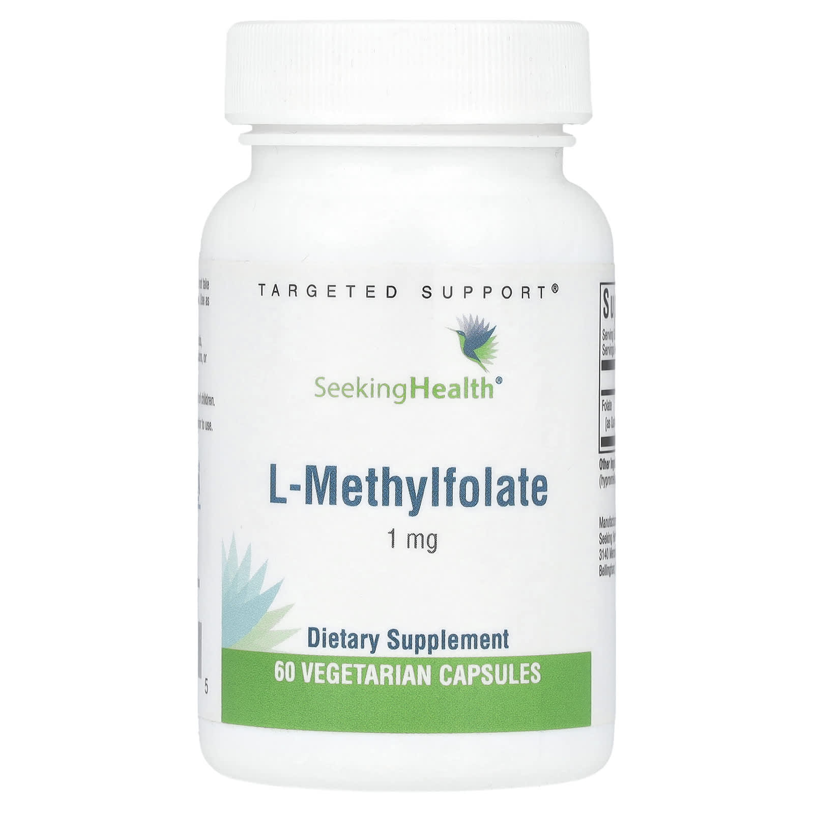 Seeking Health, L-Methylfolate, 1 mg, 60 Vegetarian Capsules - Image 1