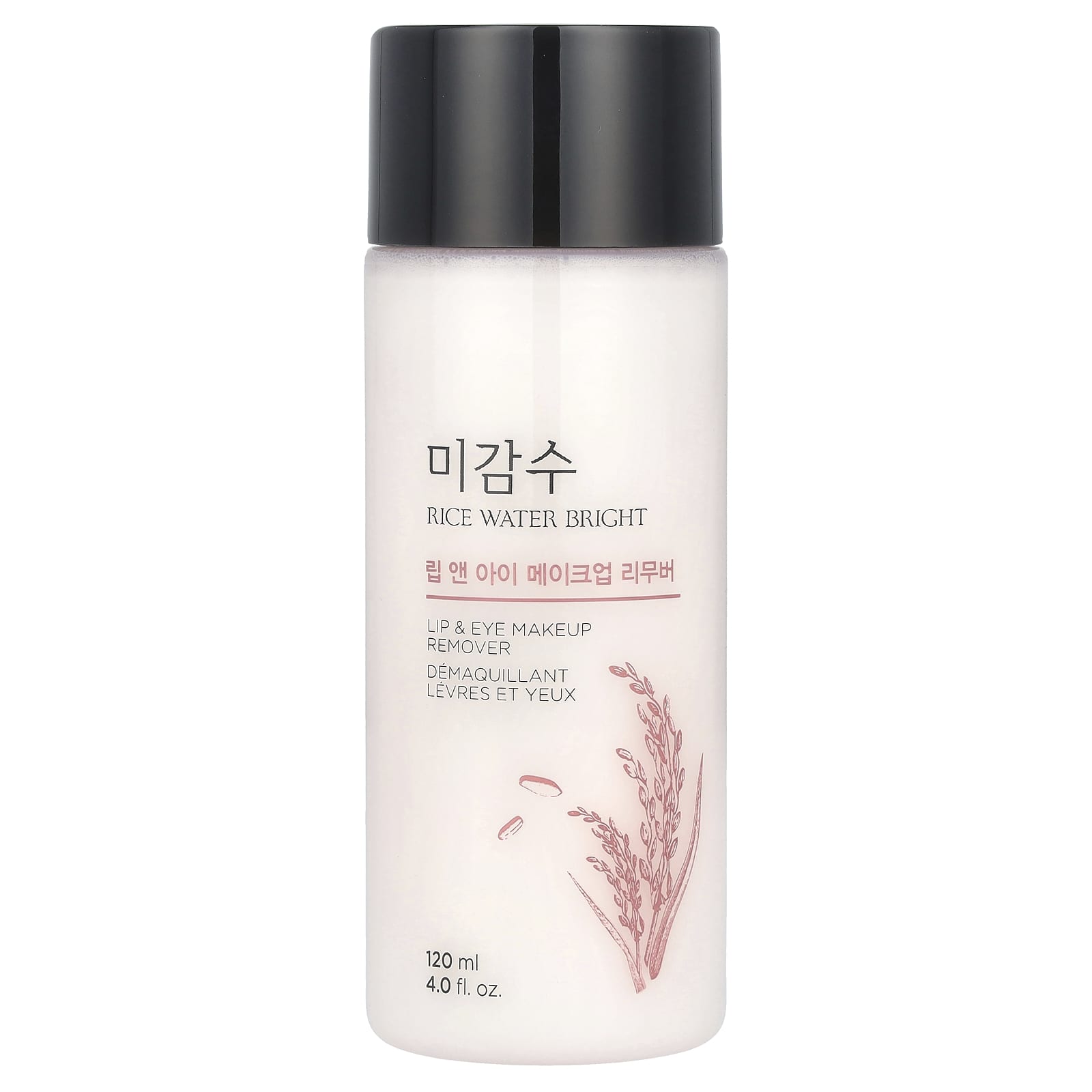 The Face Shop, Rice Water Bright, Lip & Eye Makeup Remover, 4 fl oz (120 ml) - Image 1