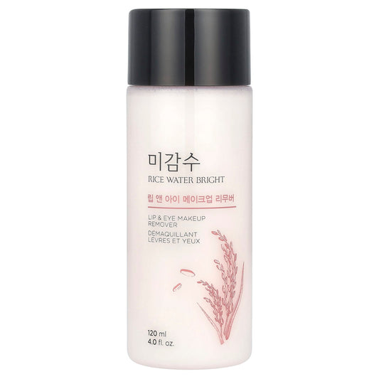 The Face Shop, Rice Water Bright, Lip & Eye Makeup Remover, 4 fl oz (120 ml) - Image 1