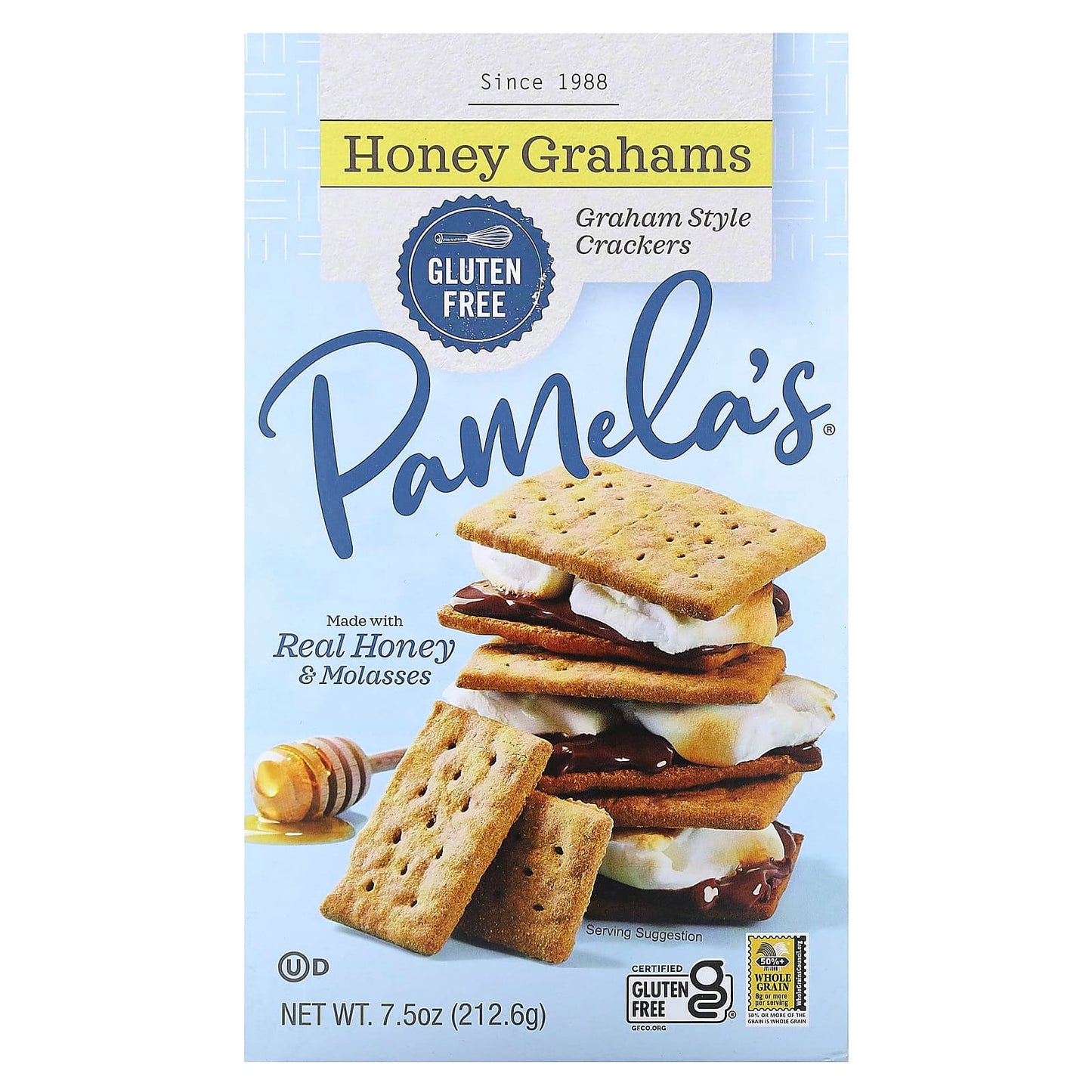 Pamela's Products, Honey Grahams, 7.5 oz (212.6 g) - Image 1