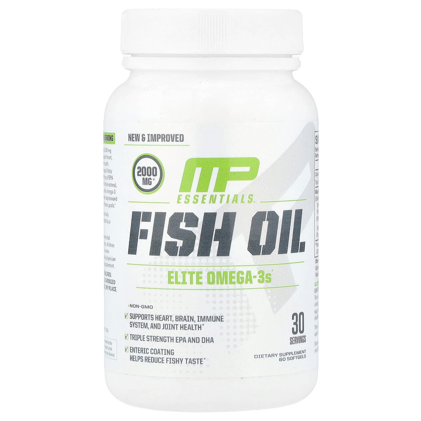 MusclePharm, Essentials®, Fish Oil, 60 Softgels (1,000 mg per Softgel) - Image 1
