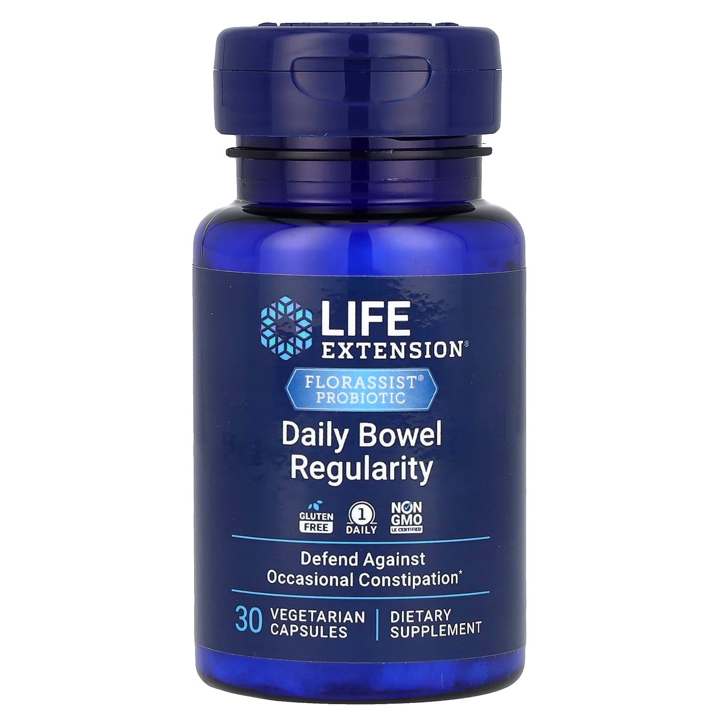 Life Extension, Florassist® Probiotic, Daily Bowel Regularity, 30 Vegetarian Capsules (57.5 mg per Capsule) - Image 1