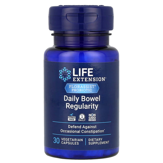 Life Extension, Florassist® Probiotic, Daily Bowel Regularity, 30 Vegetarian Capsules (57.5 mg per Capsule) - Image 1