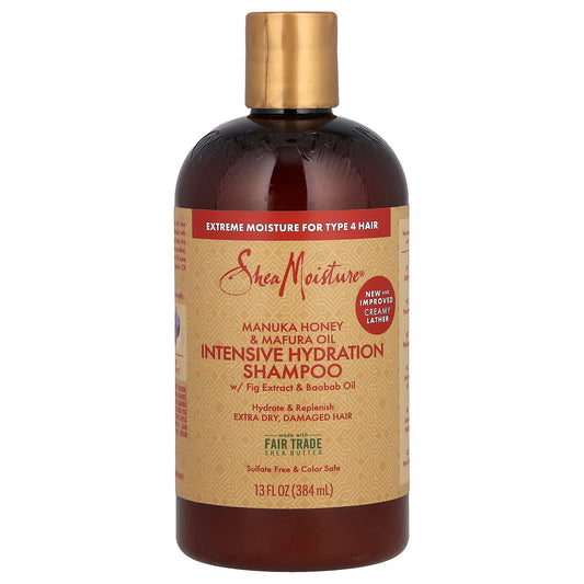 SheaMoisture, Manuka Honey & Mafura Oil, Intensive Hydration Shampoo, Extra Dry, Damaged Hair, 13 fl oz (384 ml) - Image 1