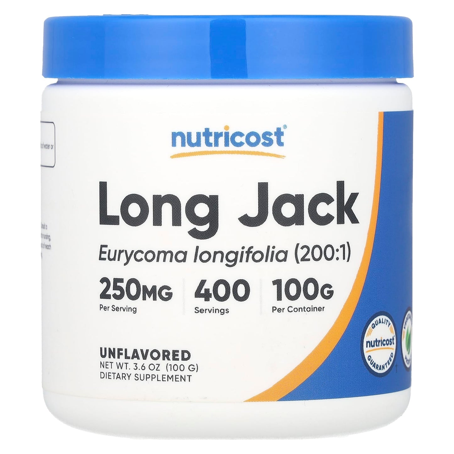 Nutricost, Long Jack, Unflavored, 3.6 oz (100 g) - Image 1