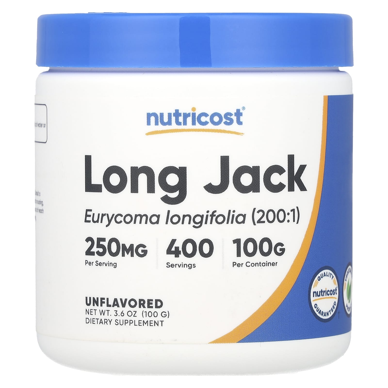 Nutricost, Long Jack, Unflavored, 3.6 oz (100 g) - Image 1