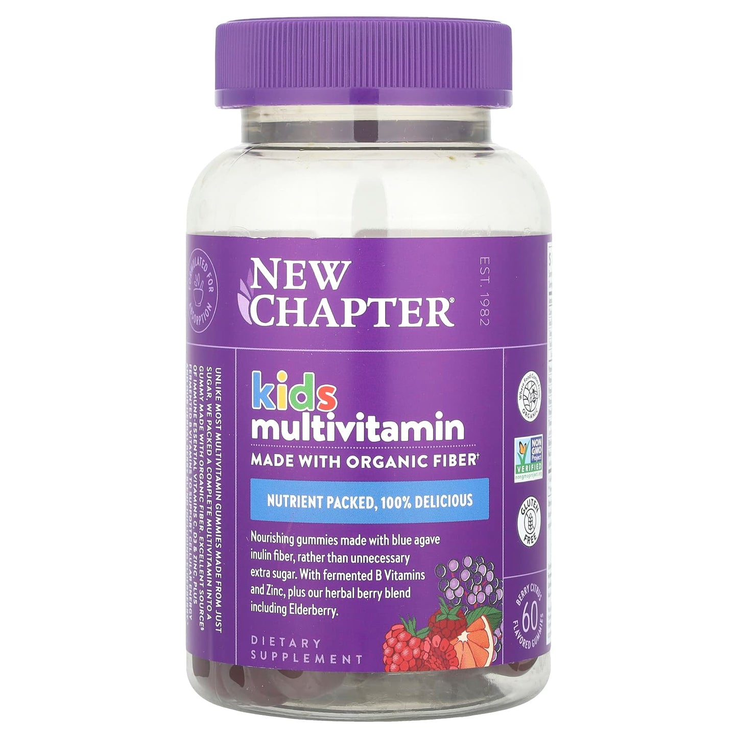New Chapter, Kid's Multivitamin Gummies, Berry Citrus, 60 Gummies - Image 1