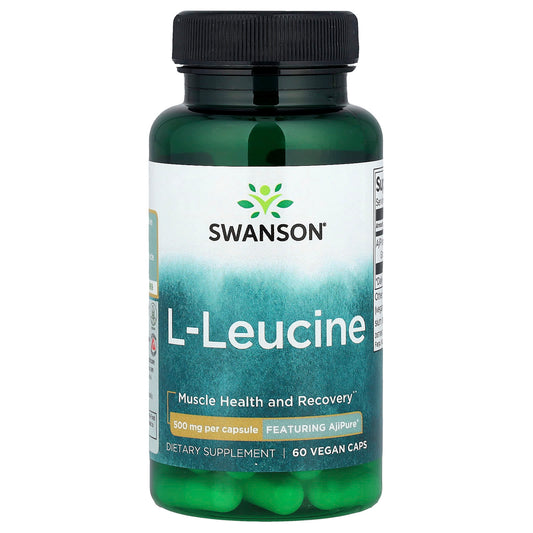 Swanson, L-Leucine, 500 mg, 60 Vegan Caps - Image 1