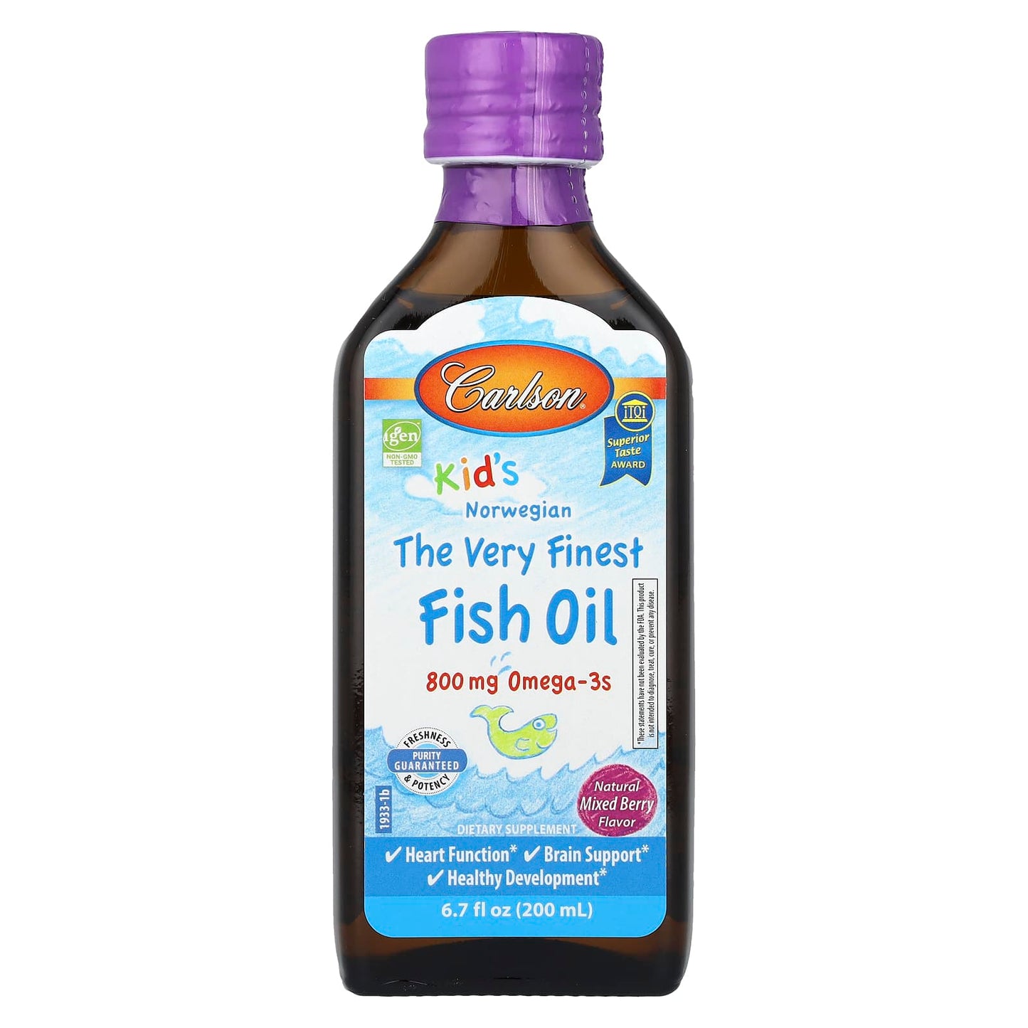 Carlson Kids' Norwegian Omega-3 Fish Oil for Brain & Heart Health - Image 1