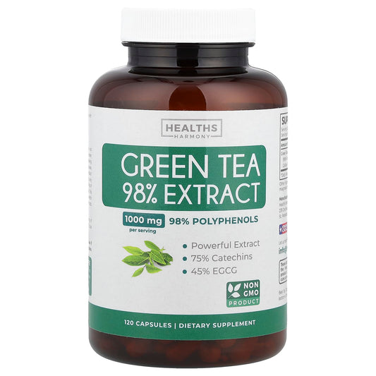 Boost Energy & Antioxidants with Green Tea Extract Capsules by Healths Harmony - Image 1