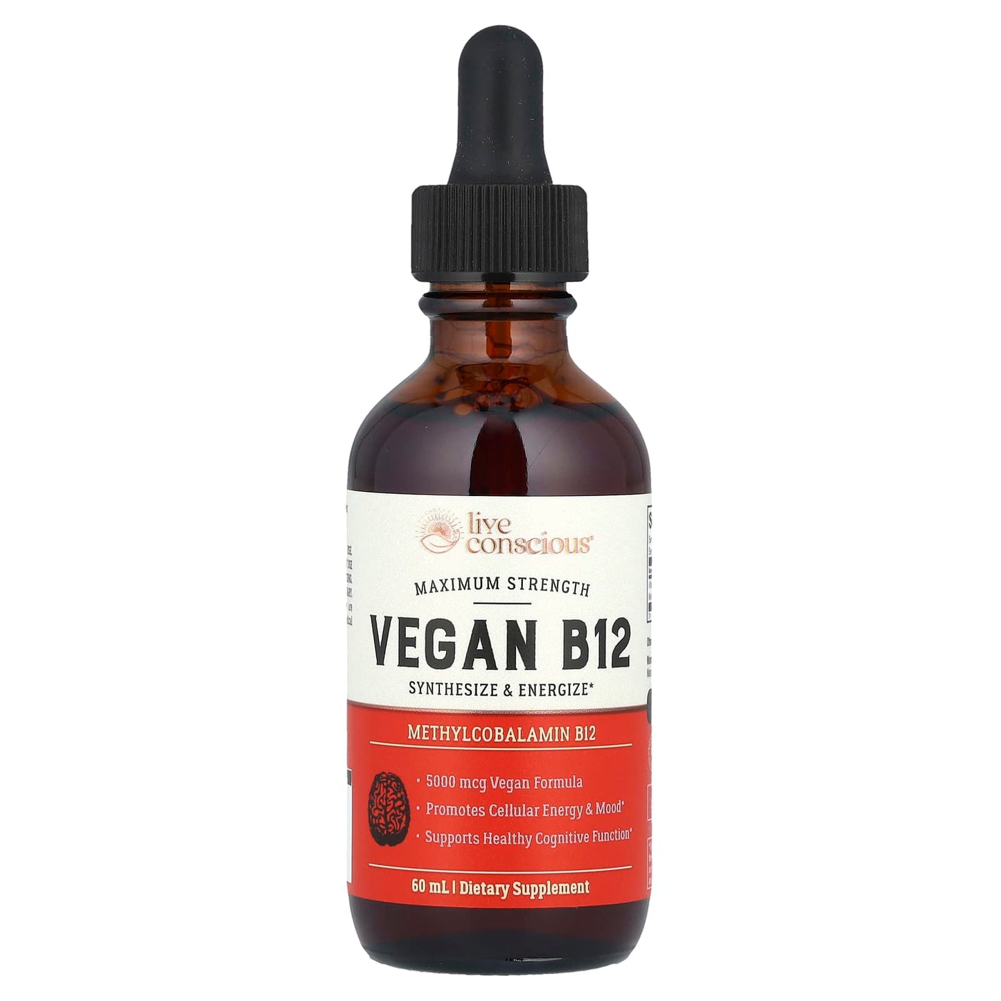 Live Conscious, Vegan B12, Maximum Strength, 60 ml - Image 1