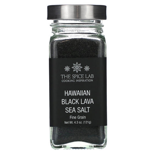 The Spice Lab, Hawaiian Black Lava Sea Salt, Fine Grain, 4.3 oz (121 g) - Image 1