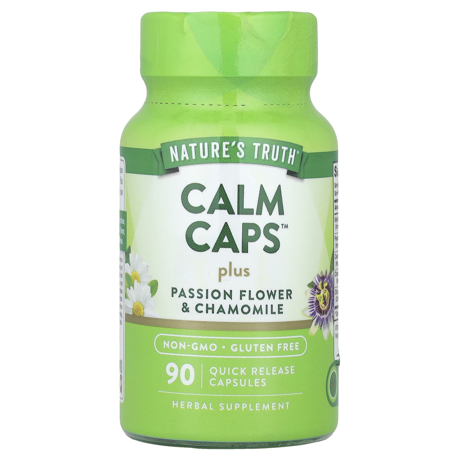 Nature's Truth, Calm Caps™ Plus Passion Flower & Chamomile, 90 Quick Release Capsules - Image 1