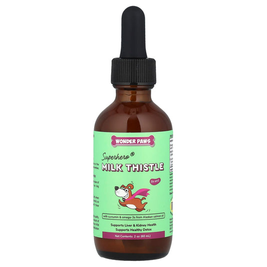 Wonder Paws, Superhero®, Milk Thistle, For Dogs, 2 oz (60 ml) - Image 1