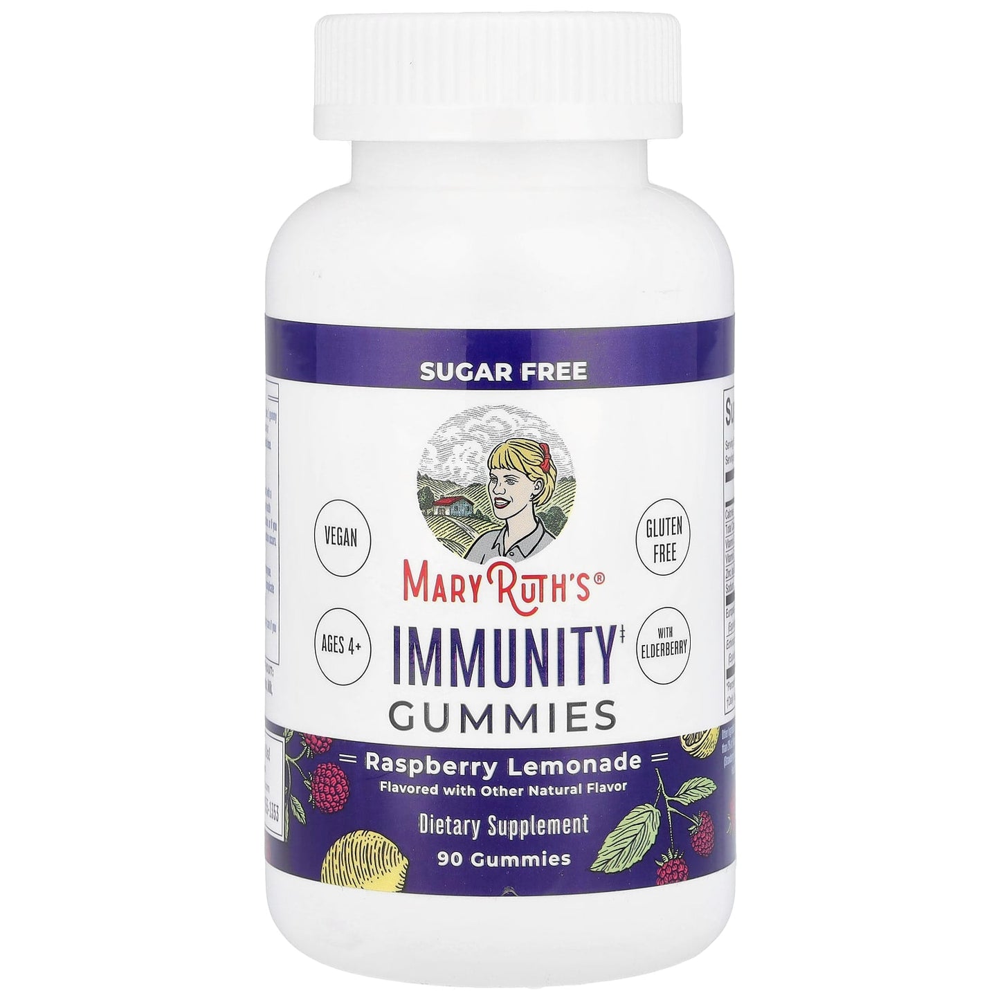MaryRuth's, Immunity Gummies, Raspberry Lemonade, 90 Gummies - Image 1