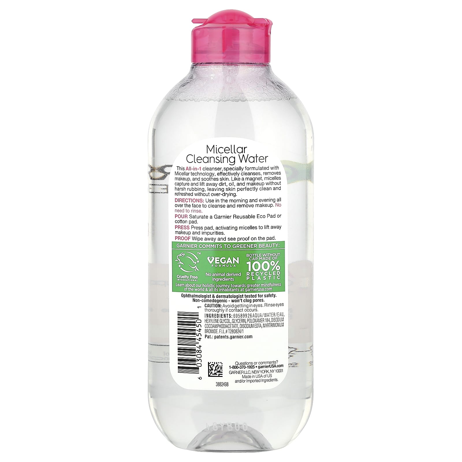 Garnier SkinActive Micellar Cleansing Water, All-in-1, 13.5 fl oz (400 ml) - Image 2