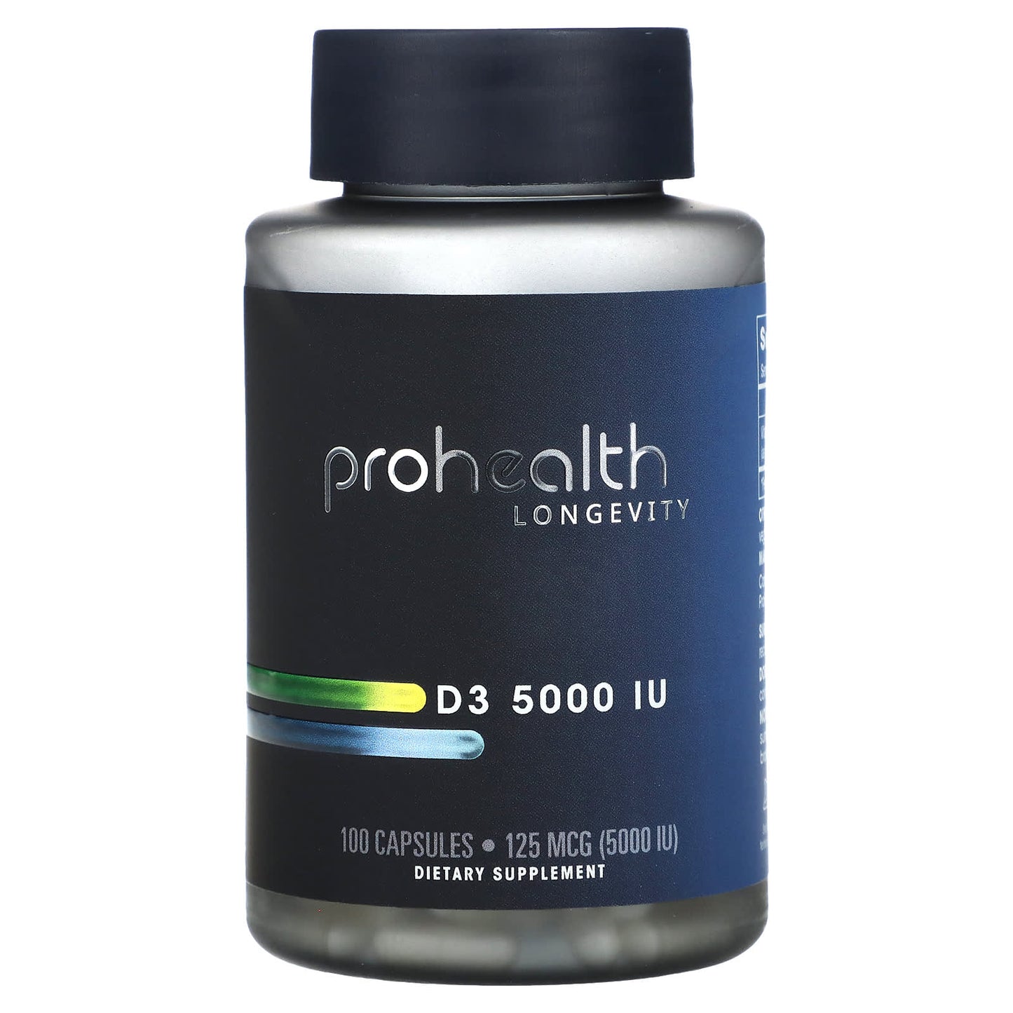 ProHealth Longevity, D3, 125 mcg (5,000 IU), 100 Capsules - Image 1