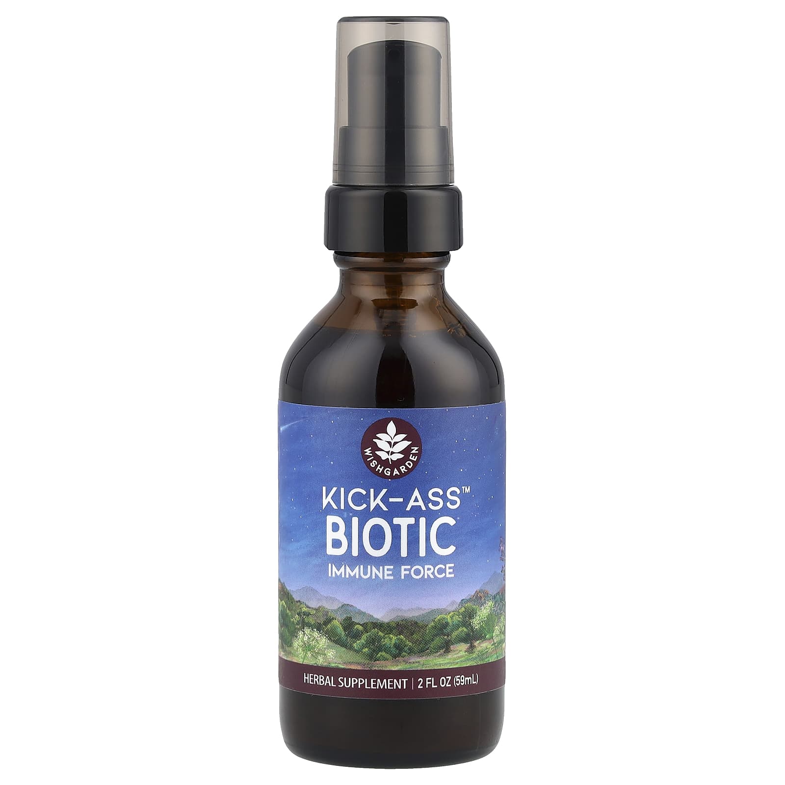WishGarden Herbs, Kick-Ass™ Biotic, Immune Force, 2 fl oz (59 ml) - Image 1