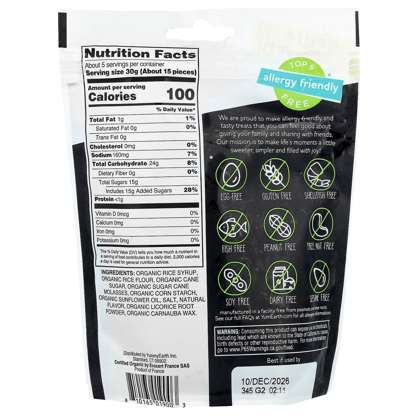 YumEarth, Gluten Free Licorice, Black, 5 oz (142 g) - Image 2