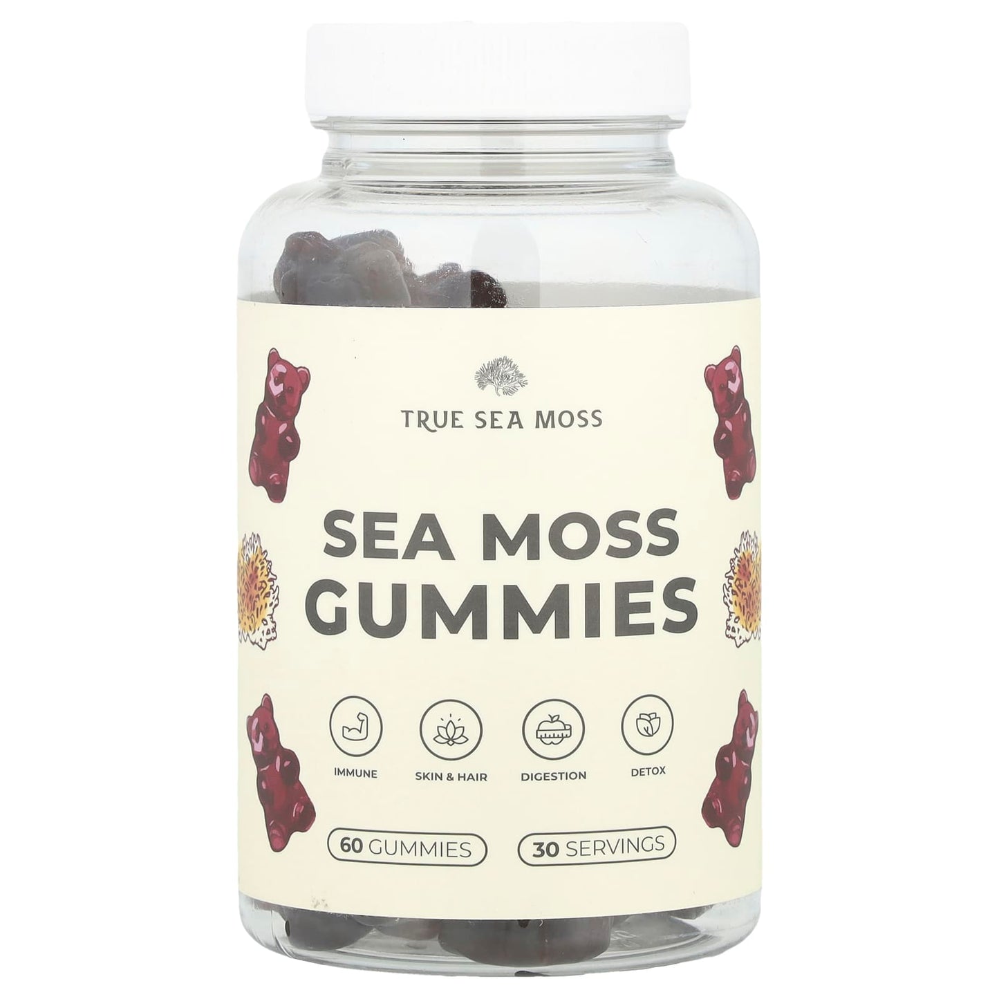 True Sea Moss, Sea Moss Gummies, 60 Gummies - Image 1