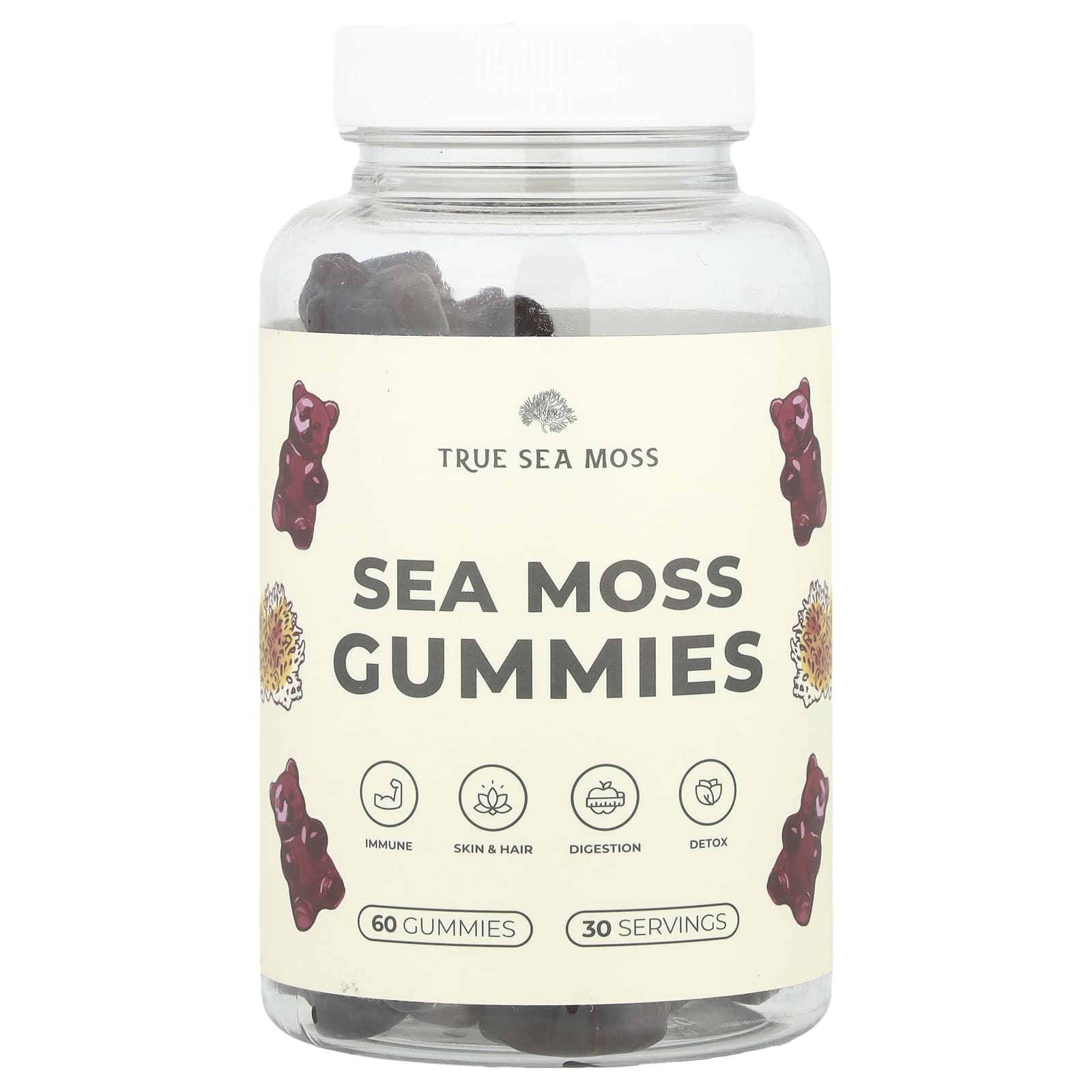 True Sea Moss, Sea Moss Gummies, 60 Gummies - Image 1
