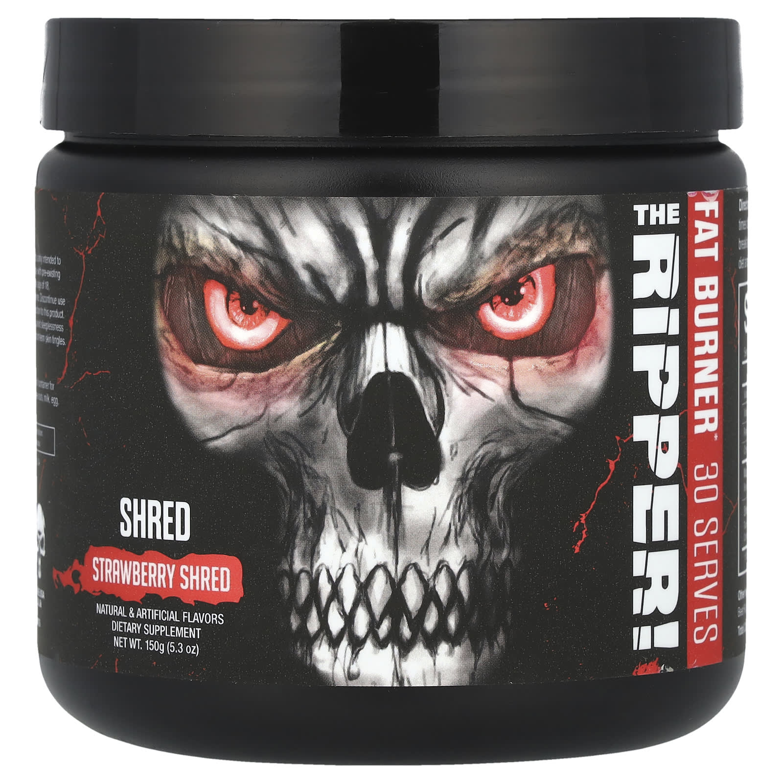 JNX Sports Strawberry Shred Fat Burner 5.3 oz (150g) - Natural Energy & Appetite Control - Image 1