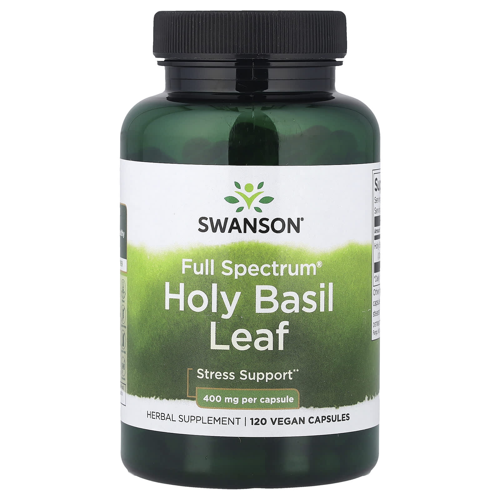 Swanson, Full Spectrum® Holy Basil Leaf, 400 mg, 120 Vegan Capsules - Image 1