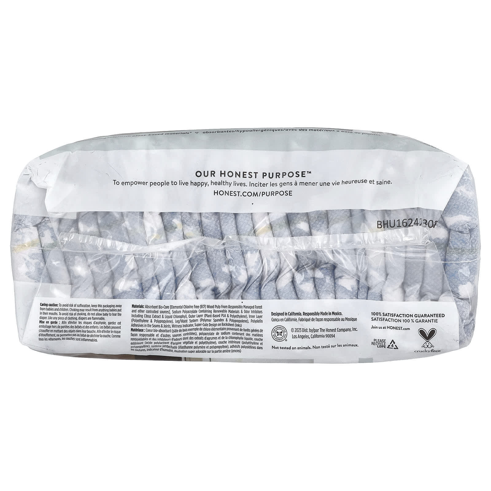The Honest Company, Clean Conscious Diapers™, Size 4, 22-37 lbs, Tie-Dye For, 23 Diapers - Image 2