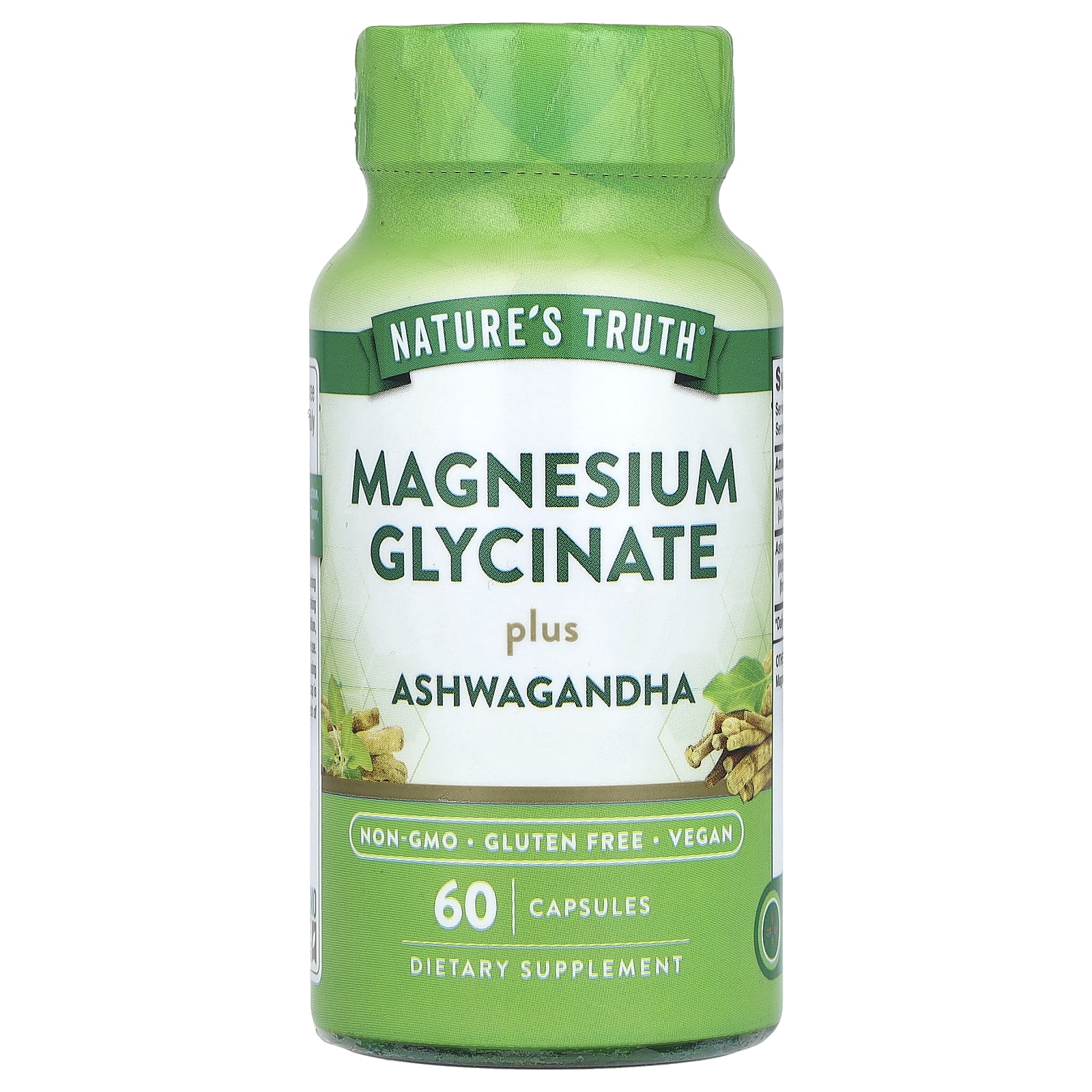 Nature's Truth, Magnesium Glycinate Plus Ashwagandha, 60 Capsules - Image 1