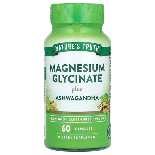 Nature's Truth, Magnesium Glycinate Plus Ashwagandha, 60 Capsules - Image 1