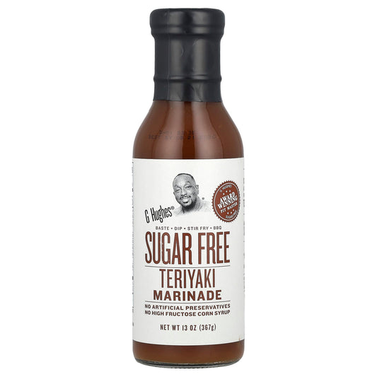 G Hughes Sugar Free Teriyaki Marinade, 13 oz - Low Calorie, Gluten Free - Image 1
