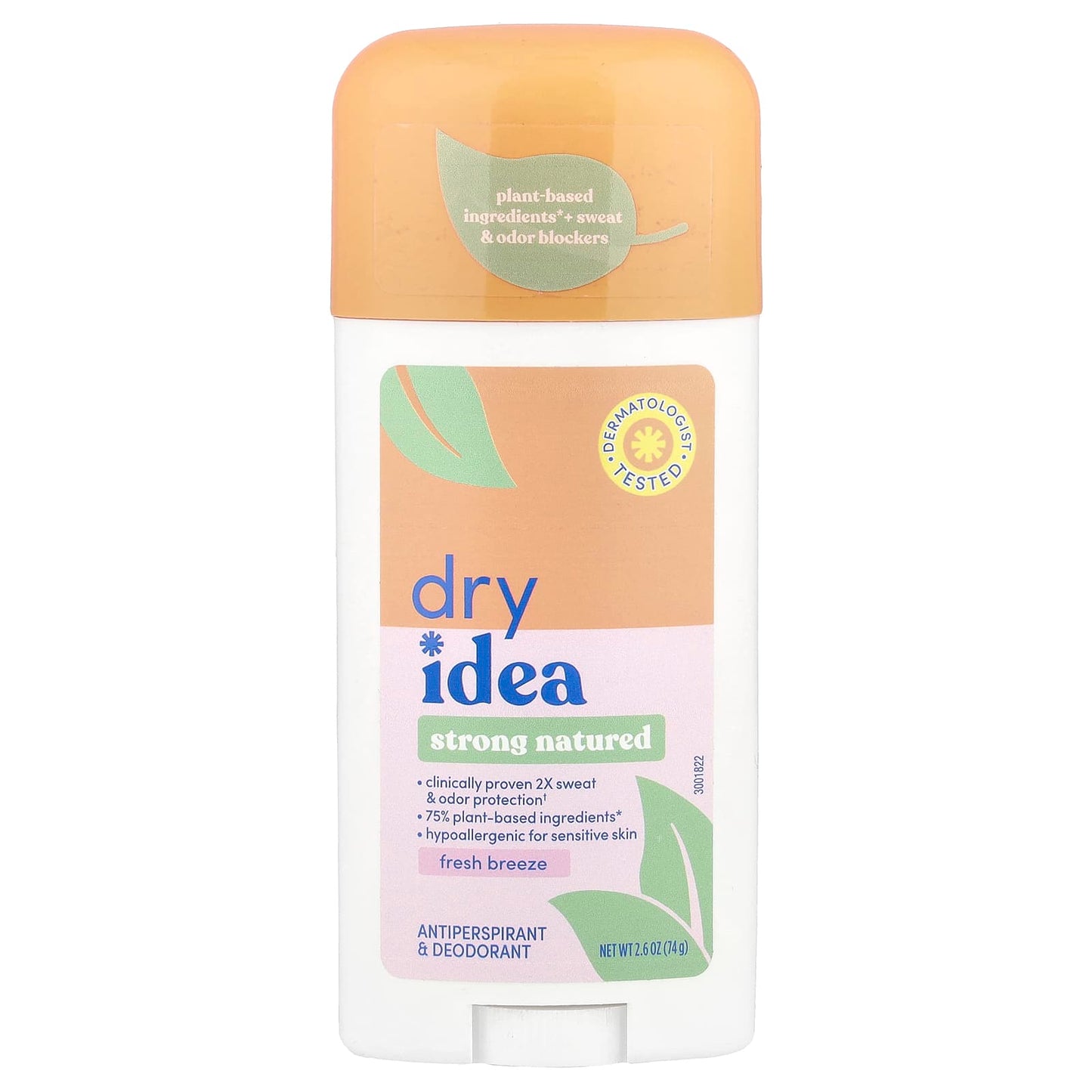 Dry Idea Antiperspirant & Deodorant, Fresh Breeze, Plant-Based, 2.6 oz - Image 1