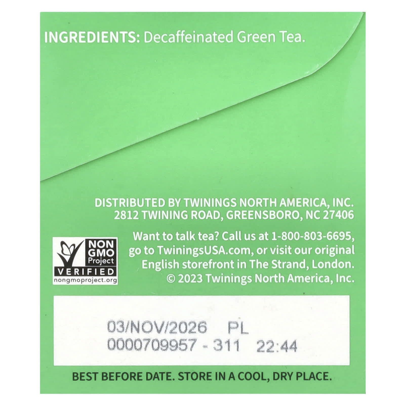 Twinings, Green Tea, Decaffeinated, 20 Tea Bags, 1.41 oz (40 g) - Image 2