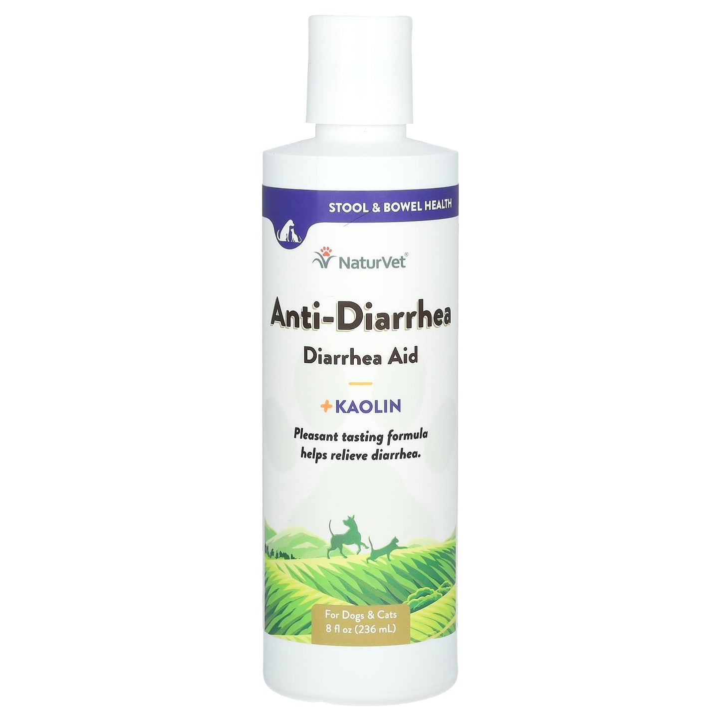 NaturVet, Anti-Diarrhea, Diarrhea Aid + Kaolin, For Dogs & Cats, 8 fl oz (236 ml) - Image 1